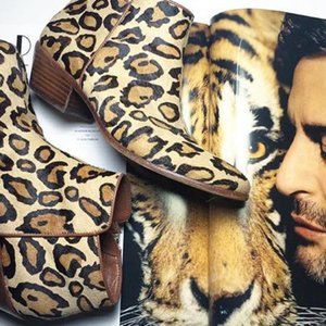 Sam Edelman Leopard Print Calf Hair Booties